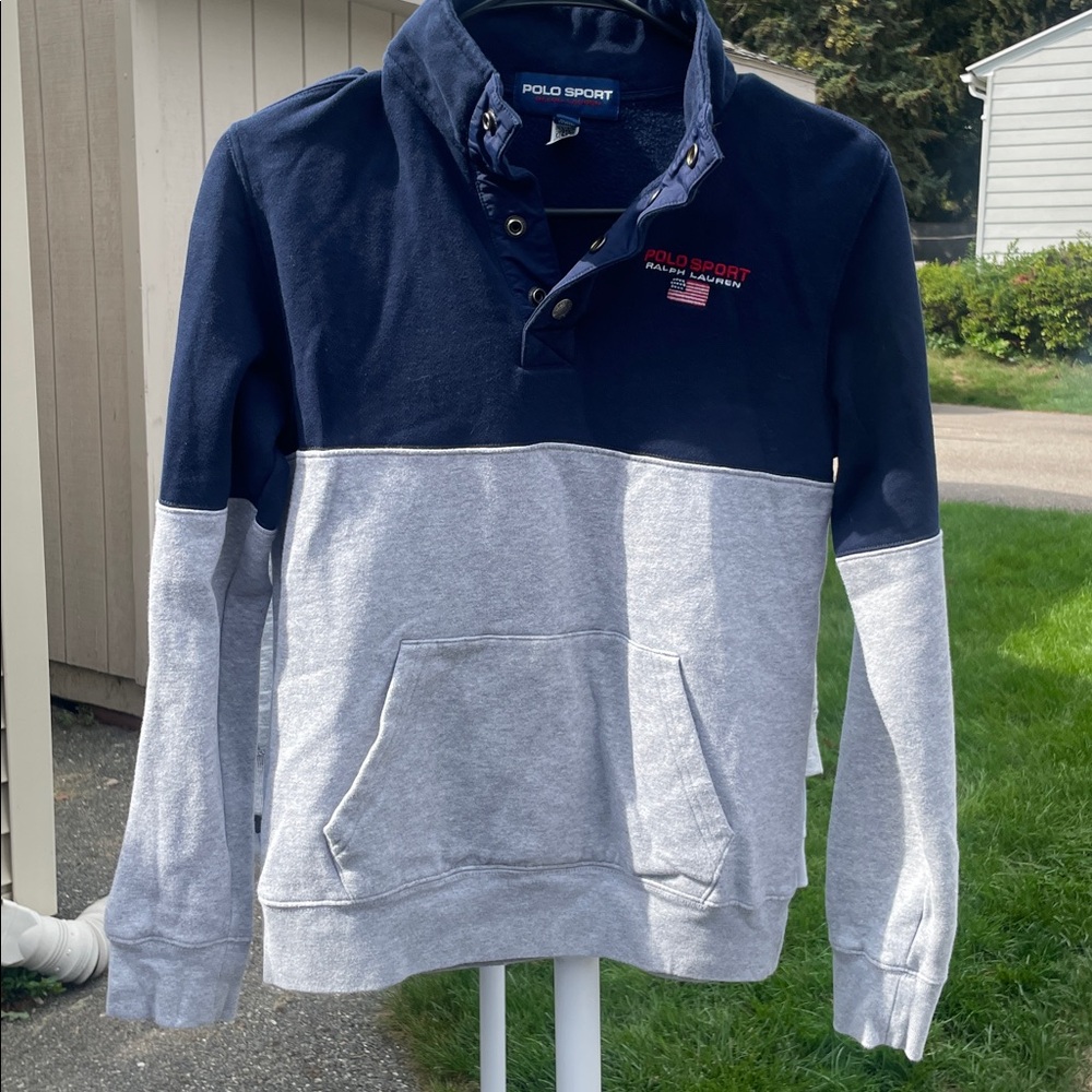 Ralph Lauren Polo Sport Boys Navy and Grey Pullover